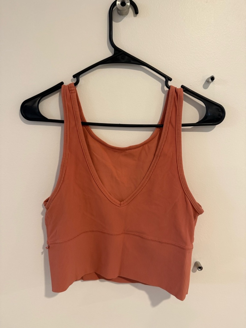 lululemon athletica Ribbed V-Neck Crop Tank in Rust
